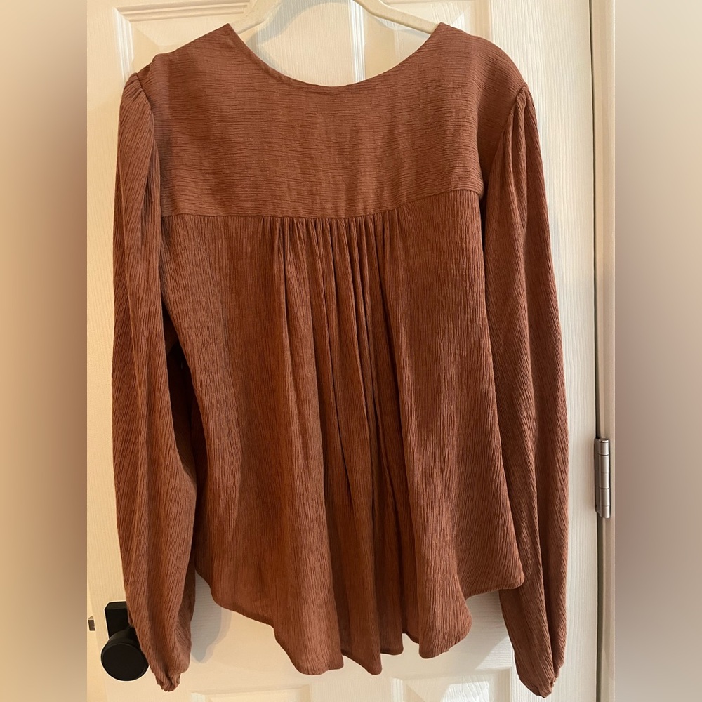 Free People Rust Blouse - Picture 3 of 4